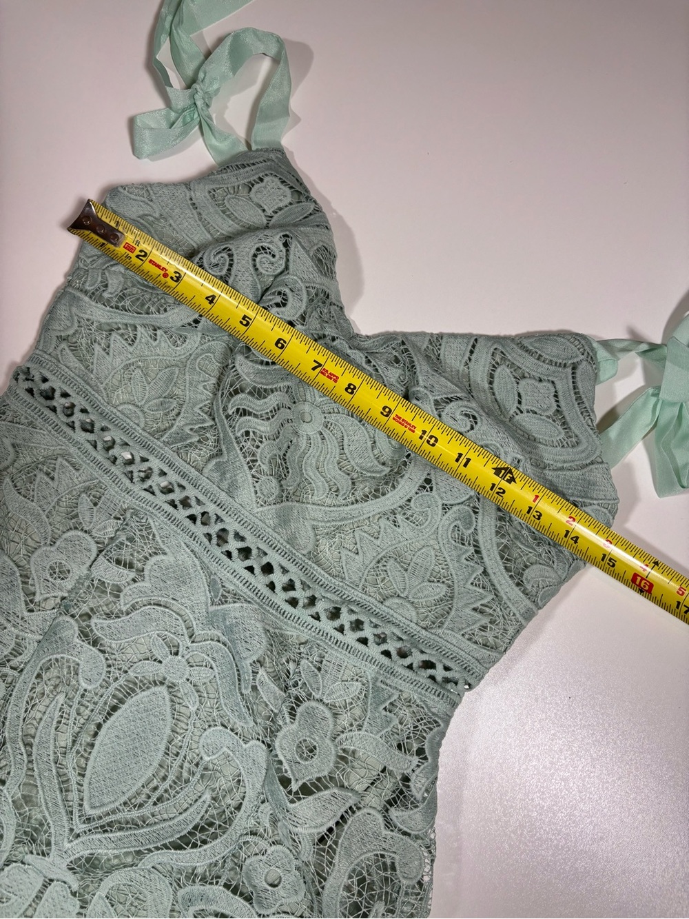 Lulus Won Your Heart Sage Green Lace Tie-Strap High-Low Midi Dress Estimated S - Picture 6 of 10